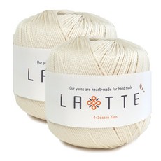 Knitt LATTE編織線 65g 2捲, 10 象牙白