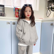 adorebebe 兒童條碼雙向連帽拉鍊外套