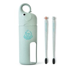 Market A 便攜式大象漱口杯組 綠色, 1套