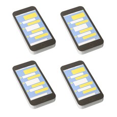 Chachap 智能手機雙面記事本, 混色, 4個