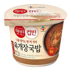 햇반 컵반 육개장 국밥, 1개, 217g, 1개