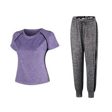 Naya Style女款瑜珈服短袖上衣+運動褲 2115