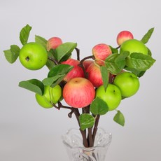 人造花模型水果枝 蘋果5入組, 隨機出貨, 5個