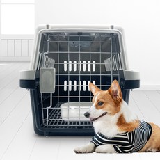 오시개냥 모던켄넬 반려동물 이동장, 블랙 + 그레이, 1개