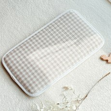 Ma lolotte 嬰兒印花涼感枕, 格紋款 米色