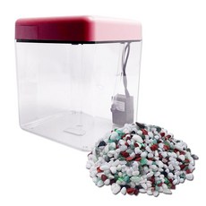 Aquatera LED一體式室內魚缸+裝飾五色石組 DAL25, 粉色（魚缸）