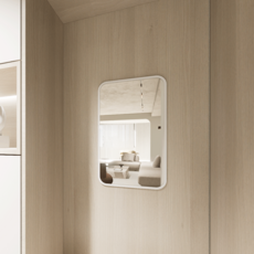 마드 심플 아크릴거울 긴사각형 XL, 화이트