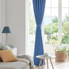 BEAU HOUSE Pogoni 防寒防風窗簾 掛鉤式, 藍色