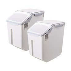 寵物飼料儲存桶 10kg YT_RB262 2入, 灰色, 15L