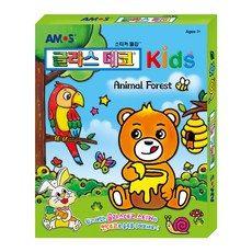 Amos 兒童彩繪玻璃貼, 動物森林款, 1盒