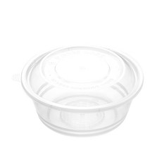 COOK&LOCK 大成企業可重複使用碗形容器 小 600ml + 蓋子組 透明, 100個, 100套