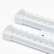 ARACNE 雙層窗簾軌道+滾輪 30入 隨機出貨組, 白色