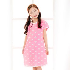 ELINE 女童心形短袖連身睡衣