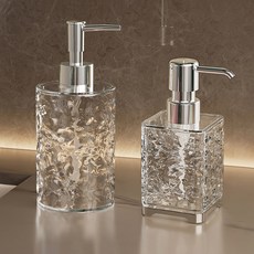 MONACO OLIVE 浴室平定 香德里分裝瓶 圓形 400ml + 方形 300ml 套組, 1套, 透明