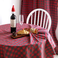 CASA VERDE 聖誕Leopold現代Gingham迷你格紋桌布, 單一顏色, 2人(130 x 130 cm)