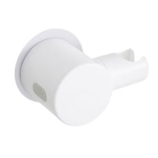 JG浴室黏貼式角度調節吸盤掛勾蓮蓬頭架, 1個, 白色