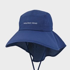 VoulezVous Ello 沖孔高爾夫登山護頸寬簷涼爽網眼透氣夏季漁夫帽