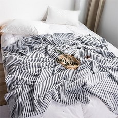 스트라이프 극세사 무릎 담요 이불