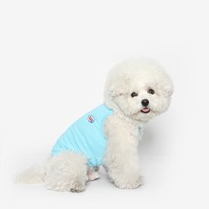 TUSTUS 羅紋背心寵物服, 薄荷藍