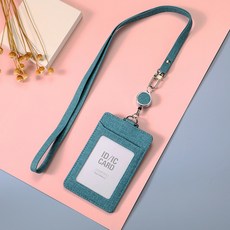 高級寺廟證件套直式+捲線器+掛繩組, 07墨綠×1套, 1套