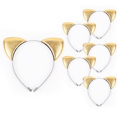 PARTYHAE 可愛貓咪髮箍, 金色, 6個