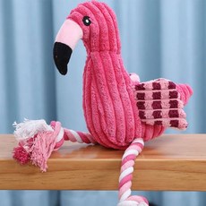 LuckyPetter 狗狗啾啾拉扯遊戲玩具, 紅鶴粉紅色, 1個