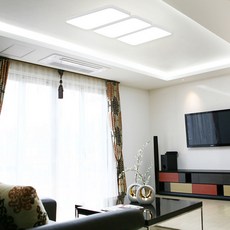 원하 삼성칩 켓츠 무타공 거실6등 LED 150W, 화이트