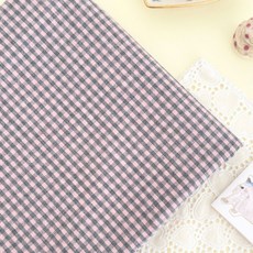 슈슈룸 멜란지 미니 체크 워싱 면원단, 그레이, 1개