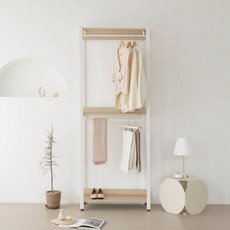 퍼리든 큐브 드레스룸 시스템 800 2단 행거 방문설치, 화이트오크