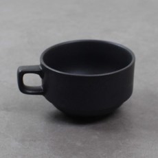 Dalsogum 馬克杯 迷你拿鐵杯 居家咖啡館 日常咖啡杯 250ml, 黑色, 1個