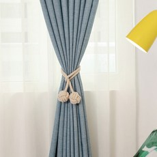 繩子窗簾綁帶 鈴鐺2 125cm, 淺褐色的, 2個