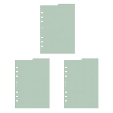 PLEPIC A5 6孔雙面網格索引墊 綠色 3入, 30張