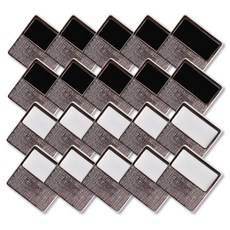 高級質感Tommy造型鈕扣 15mm 2款 各10枚入, 銀白、銀黑, 1套