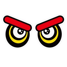 뭉키데코 고휘도 안전거리유지 반사스티커 대형 부엉이눈02, 혼합색상, 1세트