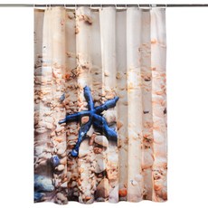 大型海星浴室防水浴簾 180 x 200 cm A_RD_42, 1個