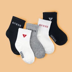 GUESS 兒童Logo混搭中筒襪5雙組 GS-K07