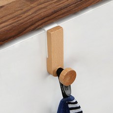 이우아여사 주방 수건걸이 우드후크, 혼합색상, 1개