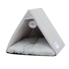 紅小狗 莫莉涼感三角形寵物屋, 1個, 灰色