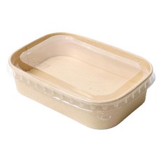 KRAFT 牛皮紙長方形紙容器套組 R500, 1組, 50入