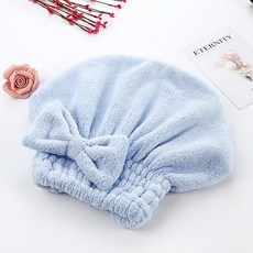 Trademe 乾髮浴帽 帽子 頭巾, 1個, 藍色