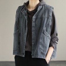 Chichills Cordelia 復古牛仔外套背心 11066