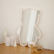 aguard 嬰兒 Bebe Bibi 柔軟壁掛式壓克力安全鏡 寶寶全身鏡, 奶油白