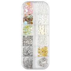 바르나 네일파츠스톤 12칸 세트, 1개, C타입