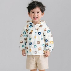 JOYMULTI MK 兒童輕盈涼爽網眼白色防風外套