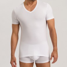 한로 남성용 Cotton Superior Short Sleeve V Neck Shirt 73089