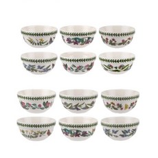 PORTmeIRION 波特玫琳恩 Botanic Garden 6人份餐具組, 混合顏色, 飯碗6種 + 湯碗6種