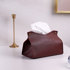 簡約皮革質感衛生紙盒, 酒紅色
