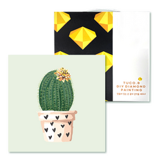 TUCO.B 藝術寶石十字繡 DIY 套組 25 x 25 cm, 可愛的仙人掌(D25-31), 1套