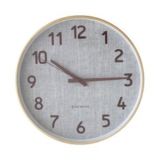 JUST HOME 簡約織紋掛鐘 9015-45 30cm, 灰色