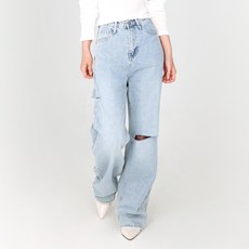 닷이프 여성용 라이프 찢청 데님 팬츠 P24SS1-A0370